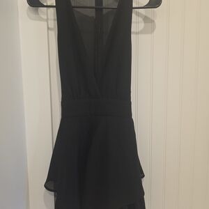 Elegant Black Sleeveless Romper